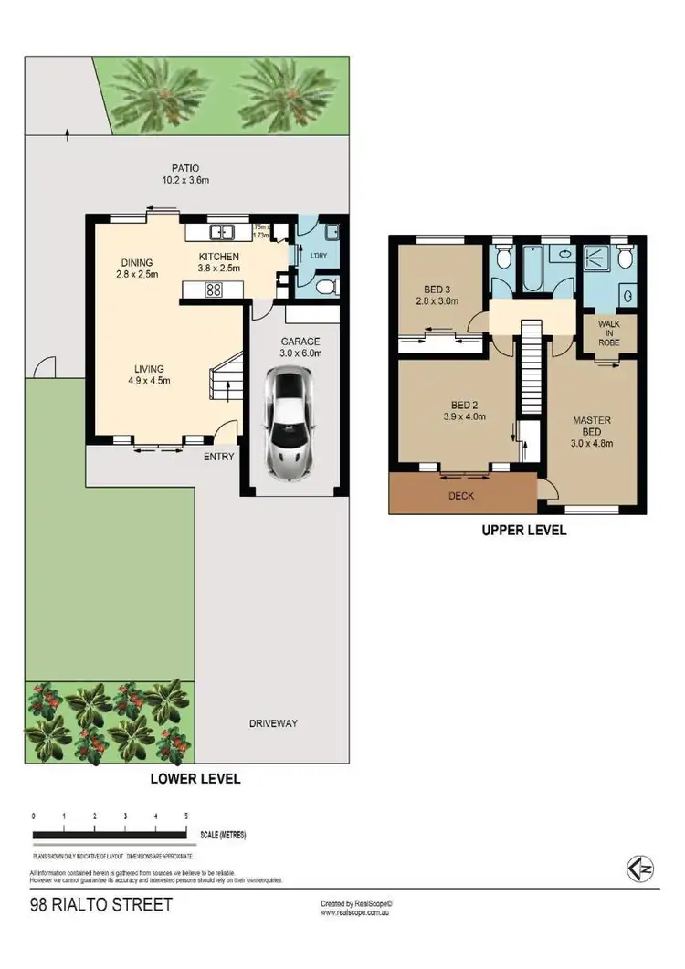 Floorplan of Homely townhouse listing, 98 Rialto Street, Greenslopes QLD 4120