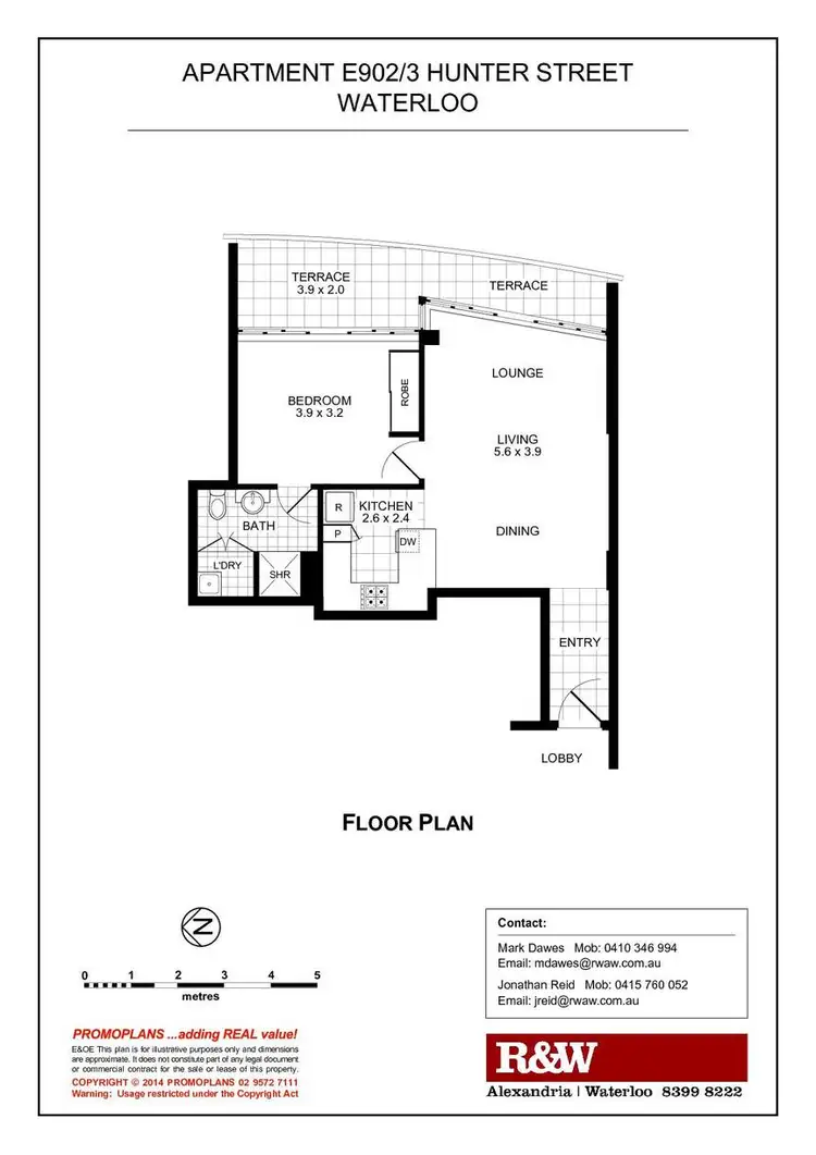 Floorplan of Homely apartment listing, E902/3 Hunter Street, Waterloo NSW 2017