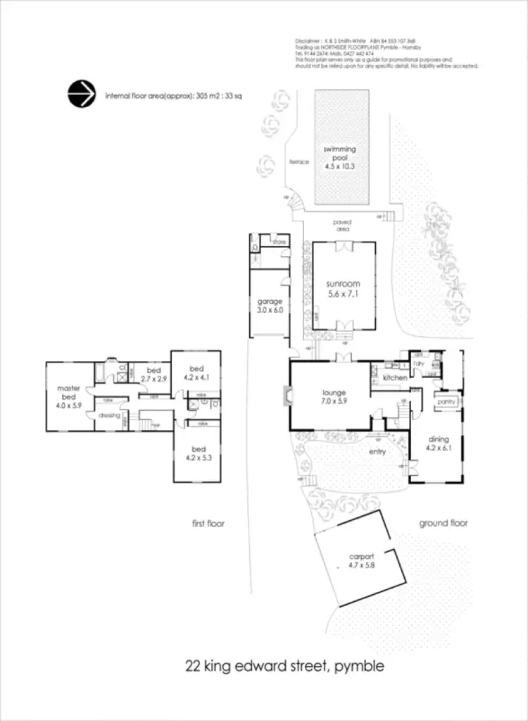 Floorplan of Homely house listing, 22 King Edward Street, Pymble NSW 2073