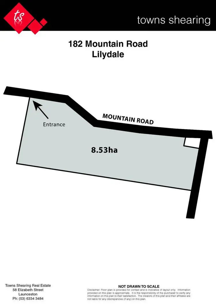 Floorplan of Homely land listing, 182 Mountain Road, Lilydale TAS 7268