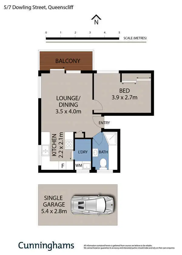 Floorplan of Homely apartment listing, 5/7 Dowling Street, Queenscliff NSW 2096