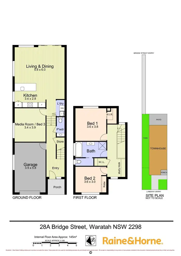 Floorplan of Homely townhouse listing, 28A Bridge Street, Waratah NSW 2298