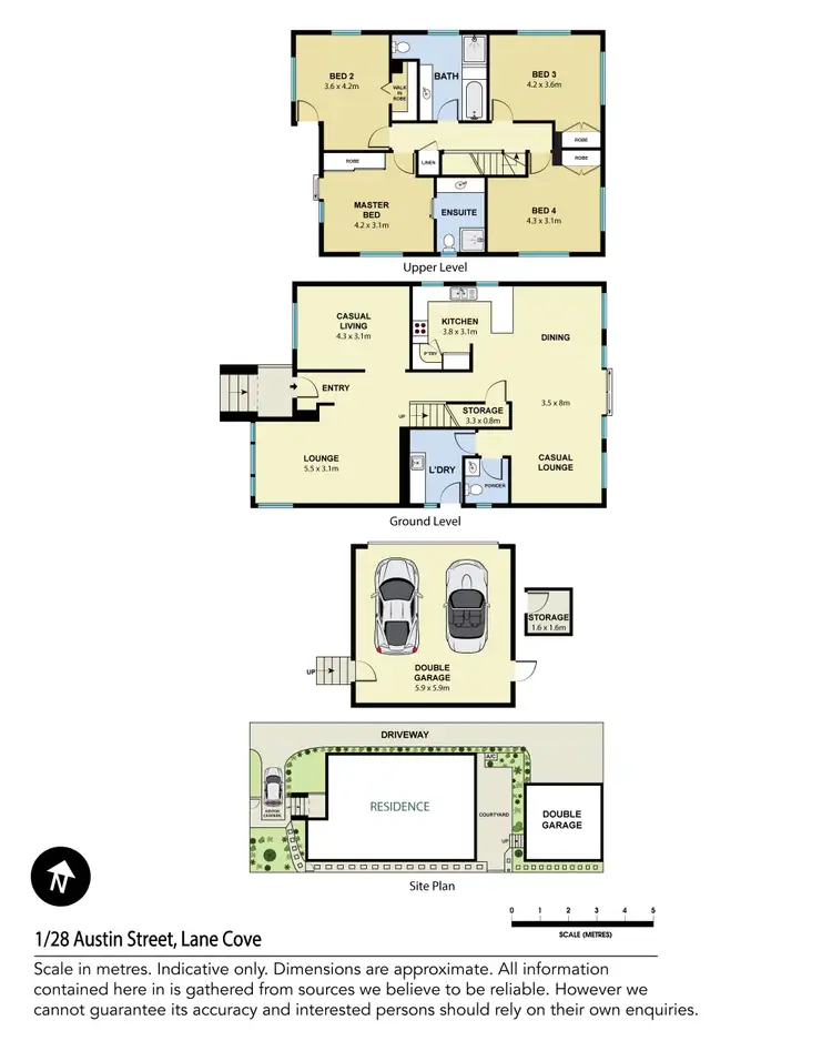 Floorplan of Homely townhouse listing, 1/28 Austin Street, Lane Cove NSW 2066