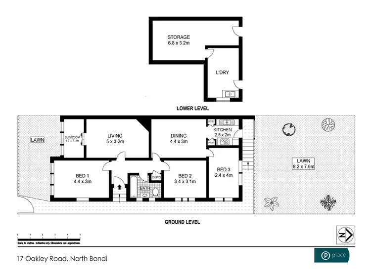 Floorplan of Homely semi-detached listing, 17 Oakley Road, North Bondi NSW 2026