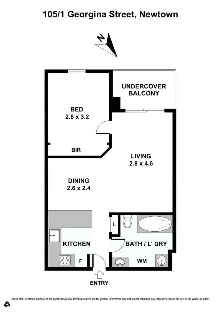 Floorplan of Homely apartment listing, 105/1 Georgina Street, Newtown NSW 2042