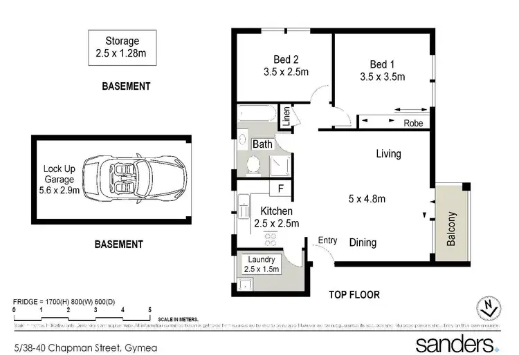 Floorplan of Homely unit listing, 5/38-46 Chapman Street, Gymea NSW 2227