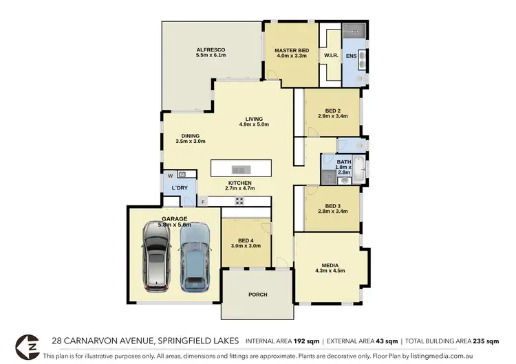 Floorplan of Homely house listing, 28 Carnarvon Avenue, Springfield Lakes QLD 4300