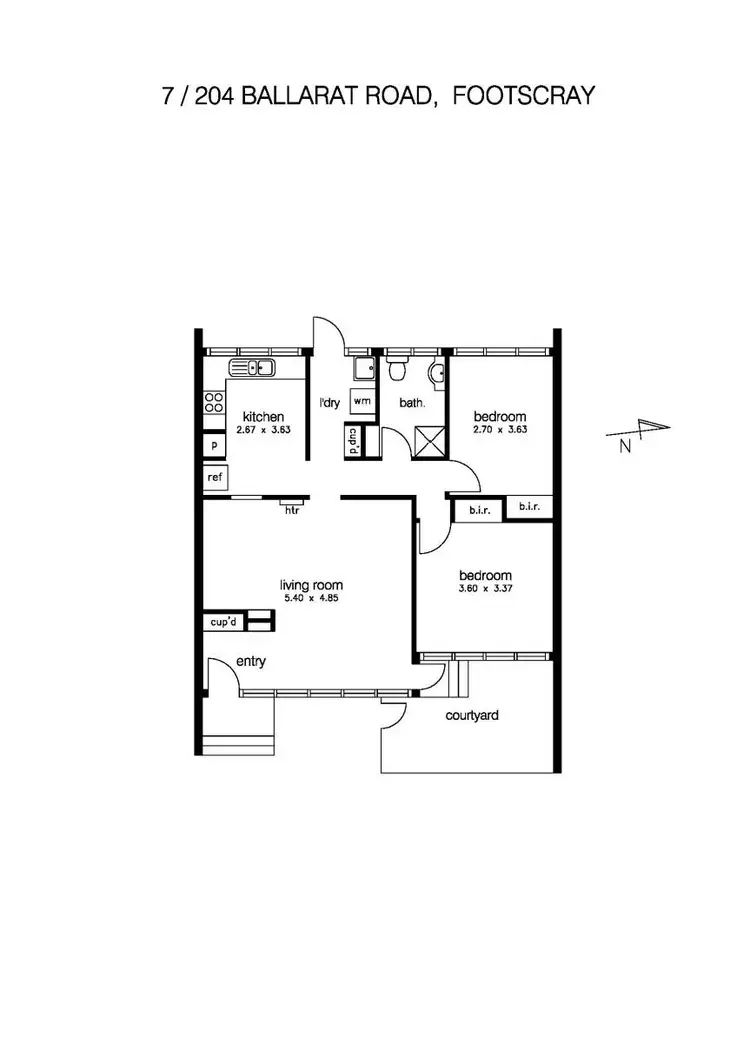 Floorplan of Homely villa listing, 7/204 Ballarat Road, Footscray VIC 3011
