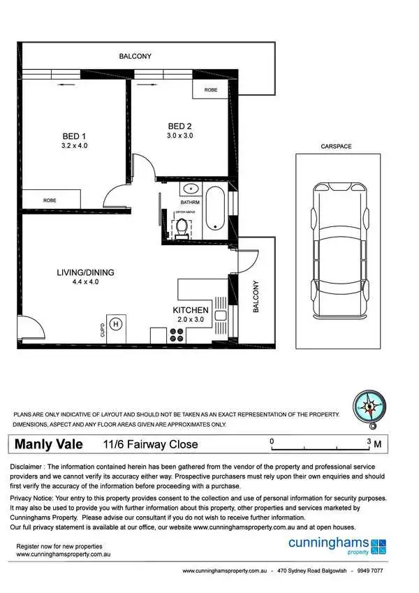 Floorplan of Homely unit listing, 11/6 Fairway Close, Manly Vale NSW 2093