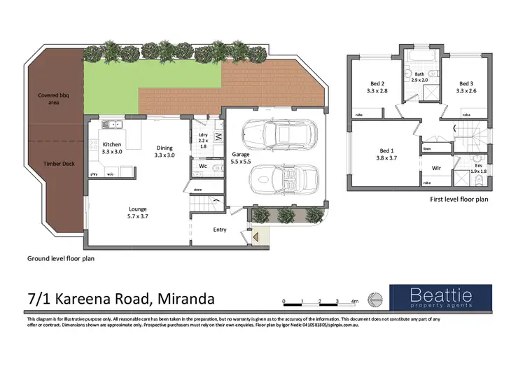 Floorplan of Homely townhouse listing, 7/1 Kareena Road, Miranda NSW 2228