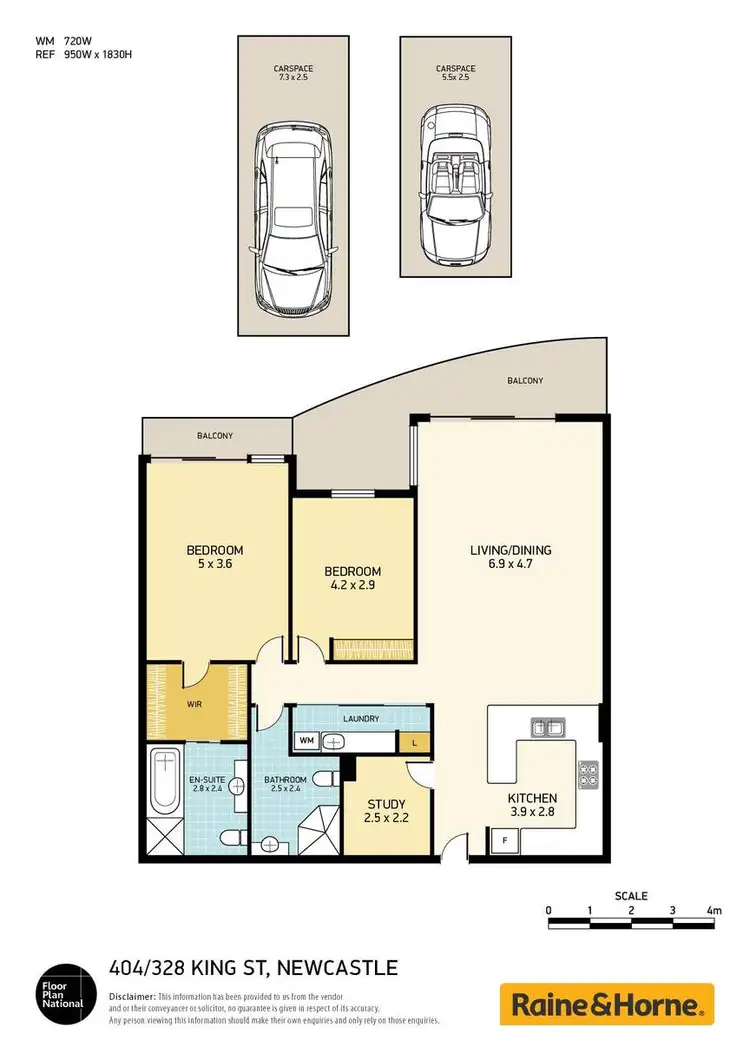 Floorplan of Homely apartment listing, 404/328 King Street, Newcastle NSW 2300