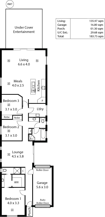 Floorplan of Homely house listing, 5A Nixon Street, Marion SA 5043
