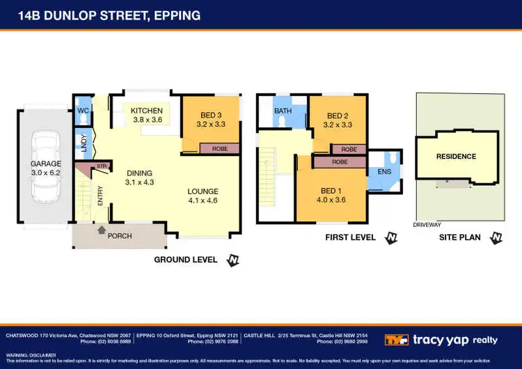Floorplan of Homely semi-detached listing, 14B Dunlop Street, Epping NSW 2121