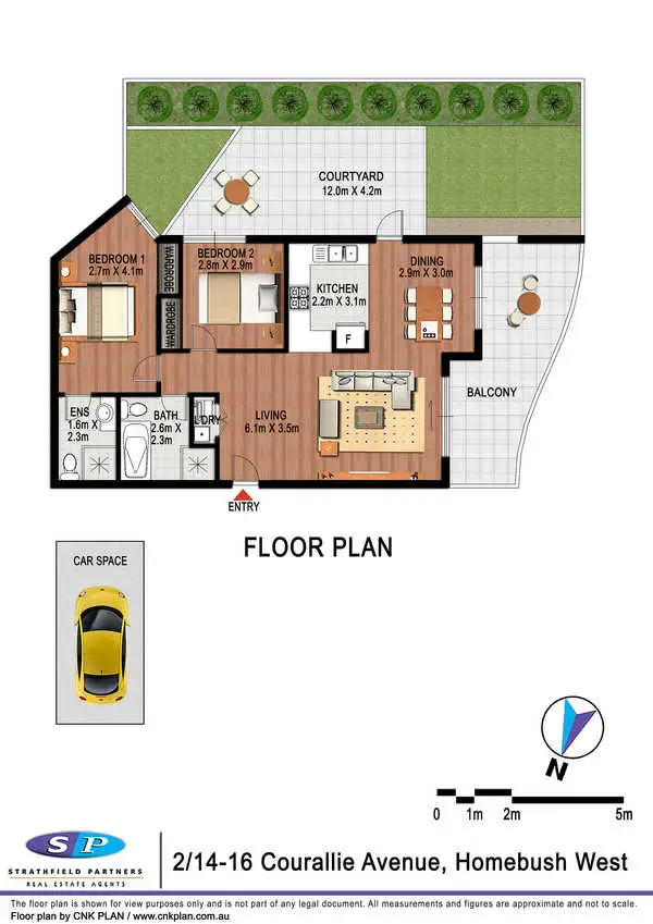Floorplan of Homely apartment listing, 2/14 Courallie Avenue, Homebush West NSW 2140