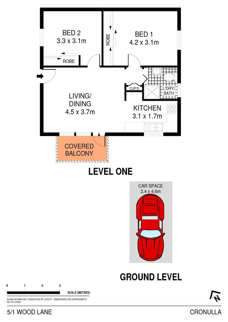 Floorplan of Homely apartment listing, 5/1 Wood Lane, Cronulla NSW 2230