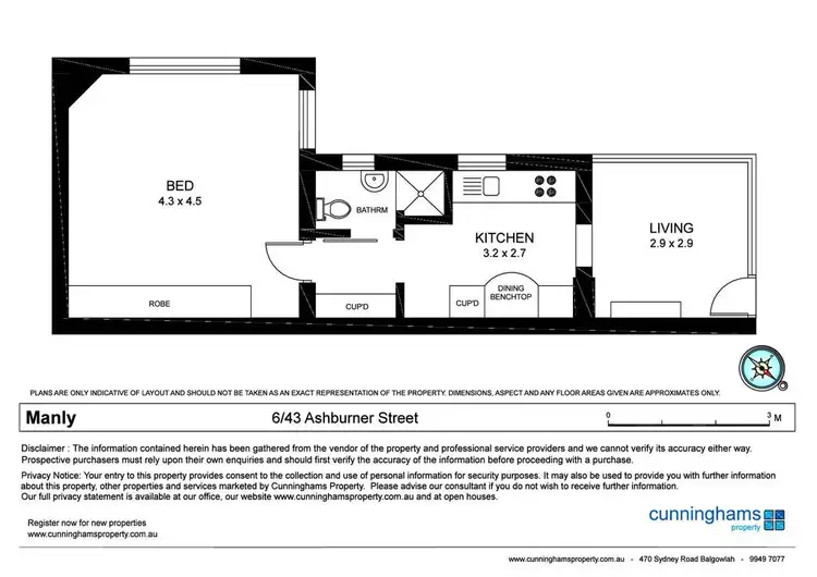 Floorplan of Homely unit listing, 6/43 Ashburner Street, Manly NSW 2095