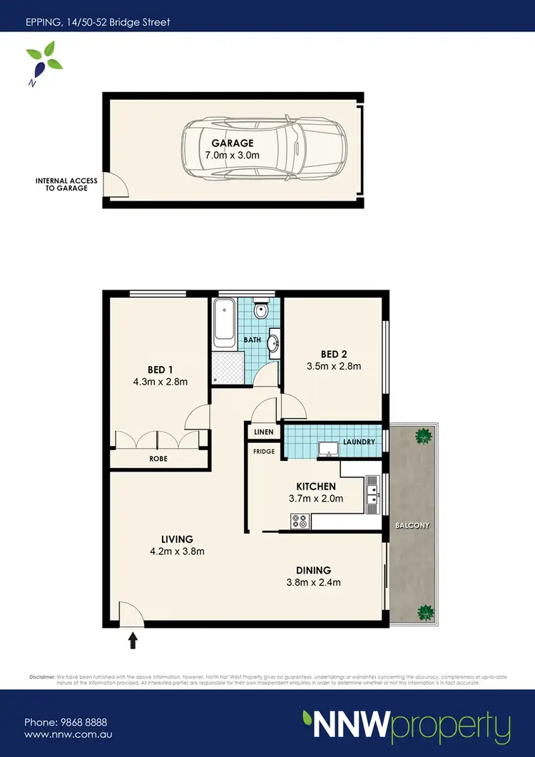 Floorplan of Homely unit listing, 14/50-52 Bridge Street, Epping NSW 2121