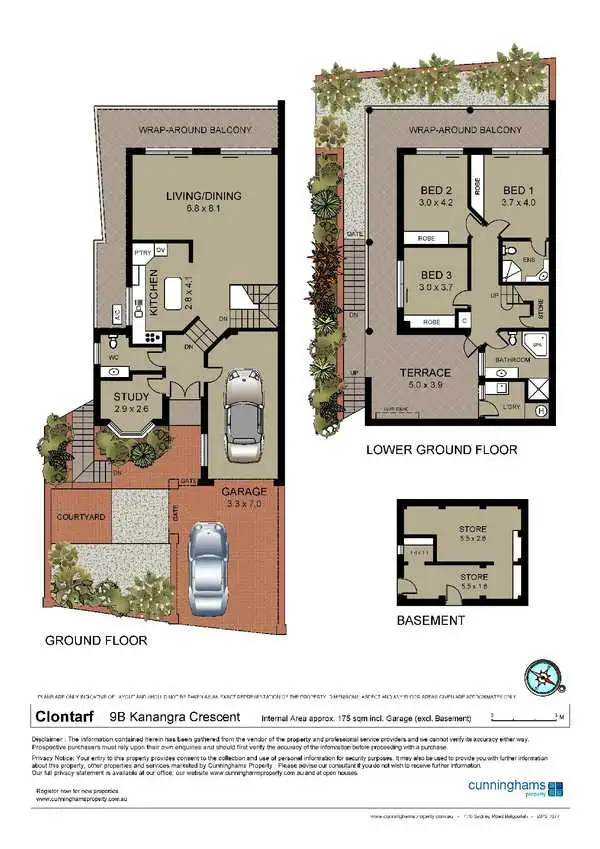 Floorplan of Homely townhouse listing, 9b Kanangra Crescent, Clontarf NSW 2093