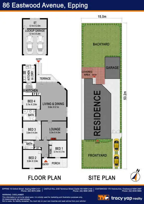 Floorplan of Homely house listing, 86 Eastwood Avenue, Epping NSW 2121