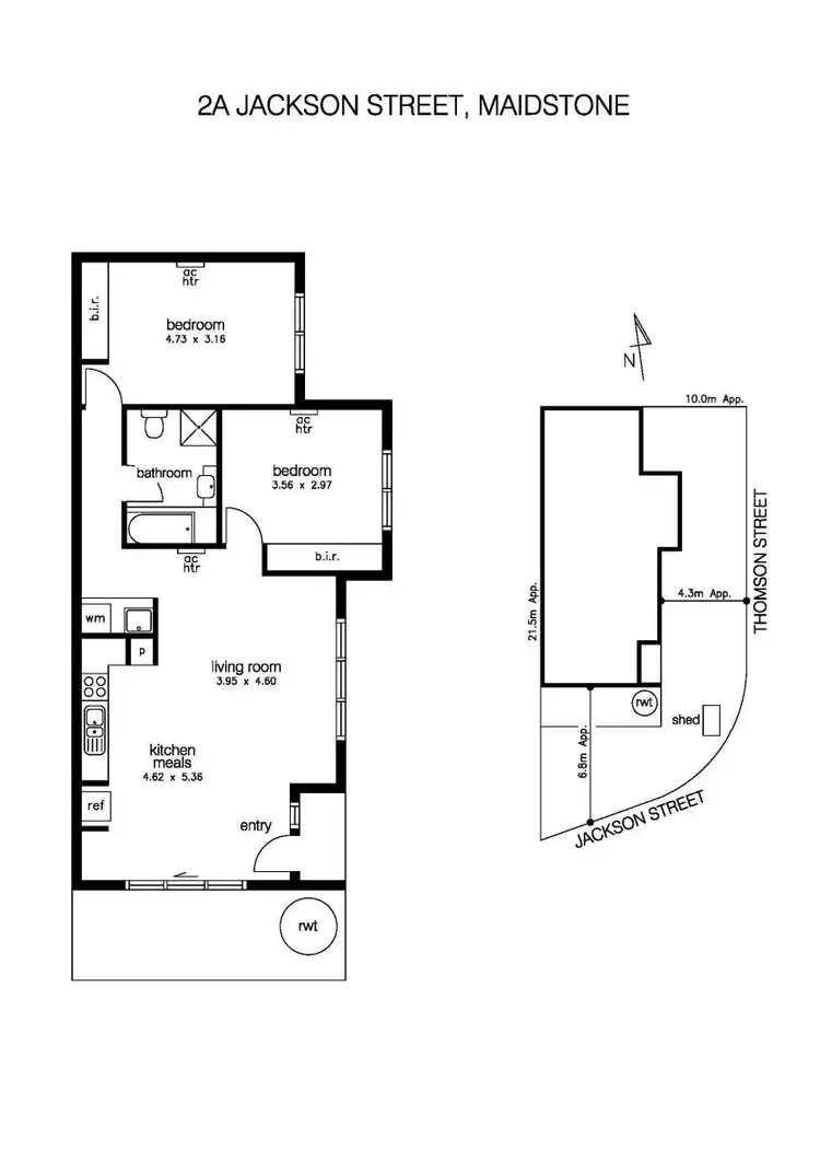 Floorplan of Homely unit listing, 2A Jackson Street, Maidstone VIC 3012