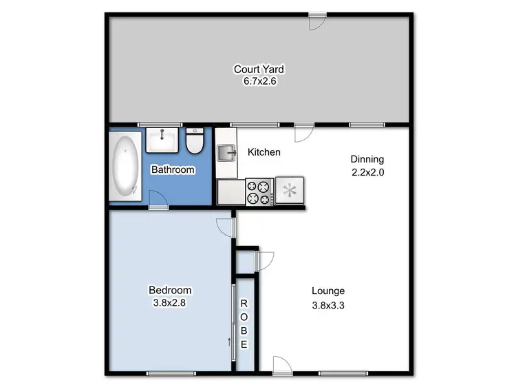 Floorplan of Homely unit listing, 13/9 Chris Court, Oak Park VIC 3046