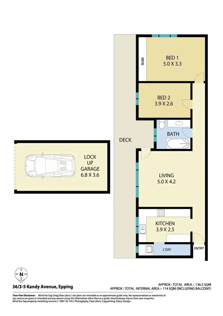 Floorplan of Homely unit listing, 36/3-5 Kandy Avenue, Epping NSW 2121