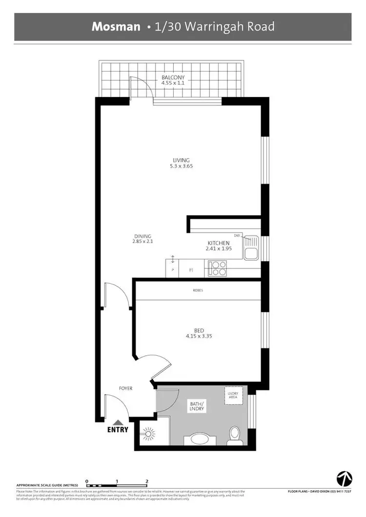 Floorplan of Homely apartment listing, 1/30 Warringah Road, Mosman NSW 2088