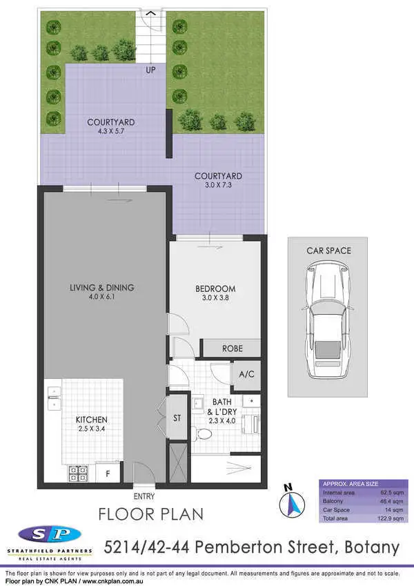 Floorplan of Homely apartment listing, 5214/42 Pemberton Street, Botany NSW 2019