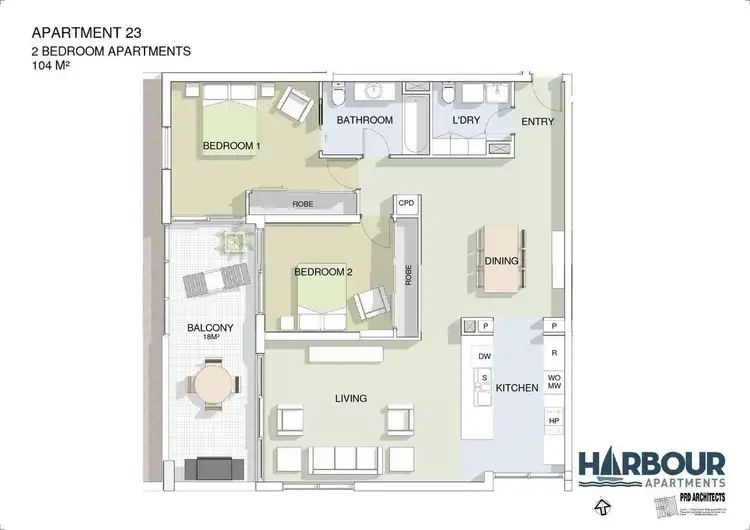 Floorplan of Homely apartment listing, 16/46 Harbour Street, Wollongong NSW 2500