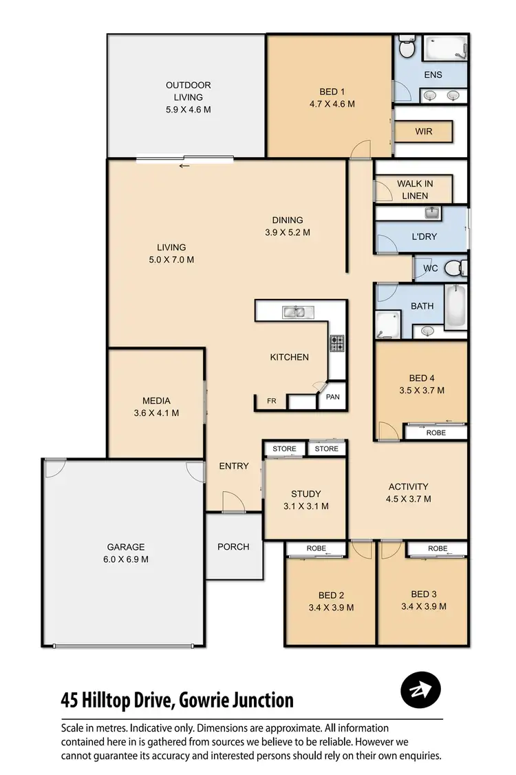 Floorplan of Homely house listing, 45 Hilltop Drive, Gowrie Junction QLD 4352