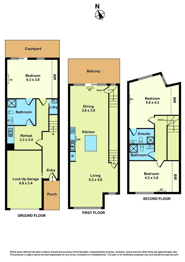 Floorplan of Homely townhouse listing, 9/16 Dean Street, Yarraville VIC 3013