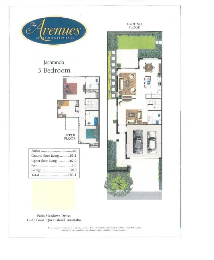 Floorplan of Homely townhouse listing, 14/136 Palm Meadows Drive, Carrara QLD 4211