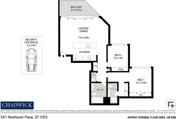 Floorplan of Homely unit listing, 34/1 Newhaven Place, St Ives NSW 2075