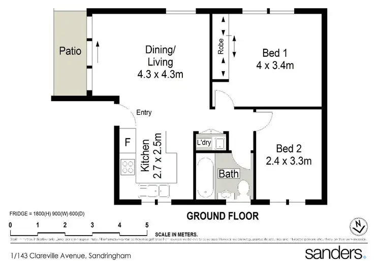 Floorplan of Homely apartment listing, 1/143 Clareville Avenue, Sandringham NSW 2219