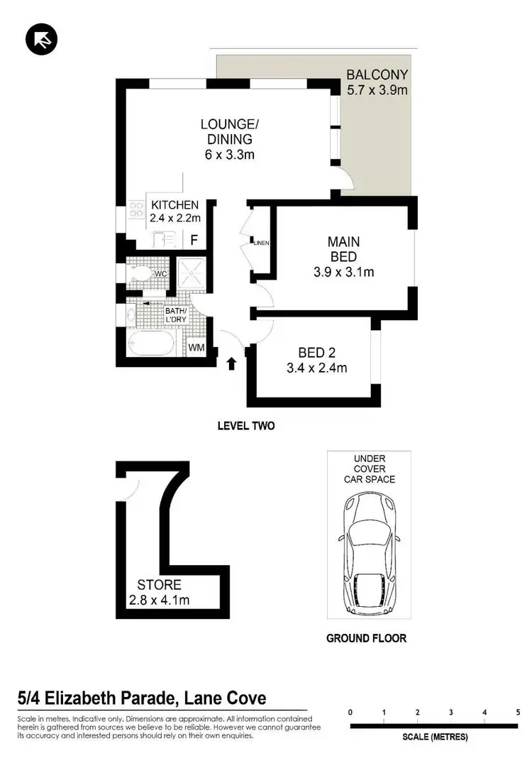 Floorplan of Homely apartment listing, 5/4 Elizabeth Parade, Lane Cove NSW 2066