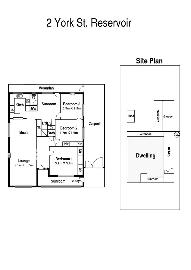 Floorplan of Homely house listing, 2 York Street, Reservoir VIC 3073