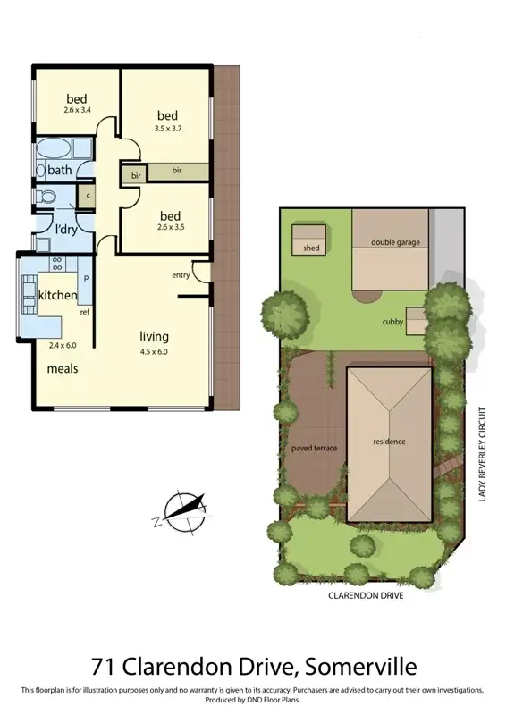 Floorplan of Homely house listing, 71 Clarendon Drive, Somerville VIC 3912