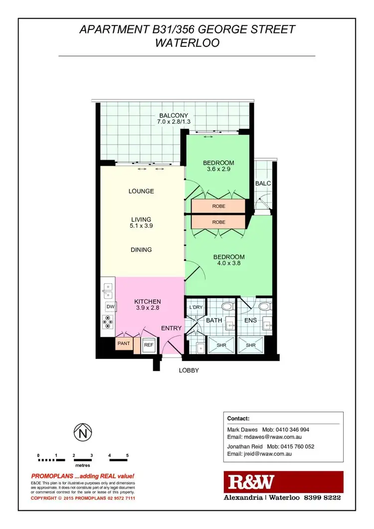 Floorplan of Homely apartment listing, B31/356 George Street, Waterloo NSW 2017