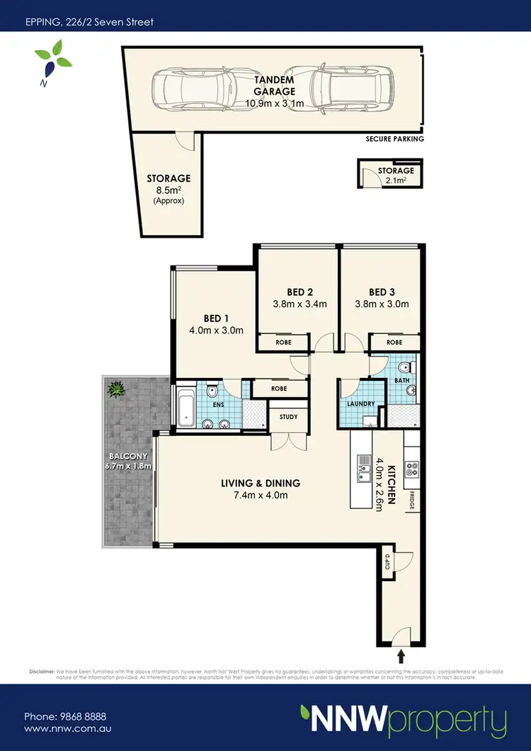 Floorplan of Homely unit listing, 226/2 Seven Street, Epping NSW 2121