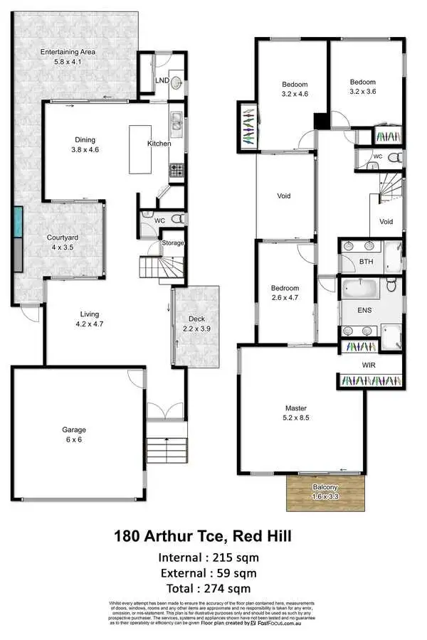 Floorplan of Homely house listing, 180 Arthur Terrace, Red Hill QLD 4059
