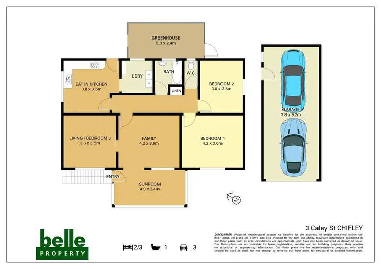 Floorplan of Homely house listing, 3 Caley Street, Chifley NSW 2036