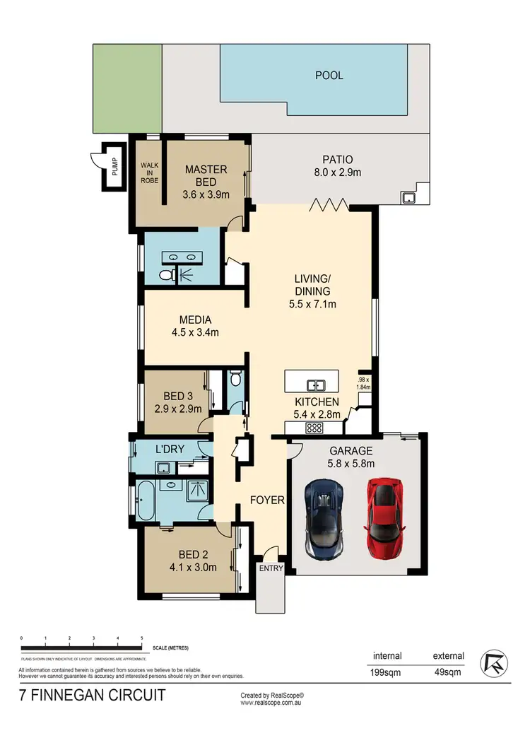 Floorplan of Homely house listing, 7 Finnegan Circuit, Oxley QLD 4075