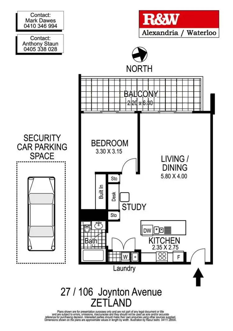 Floorplan of Homely apartment listing, 27/106 Joynton Avenue, Zetland NSW 2017