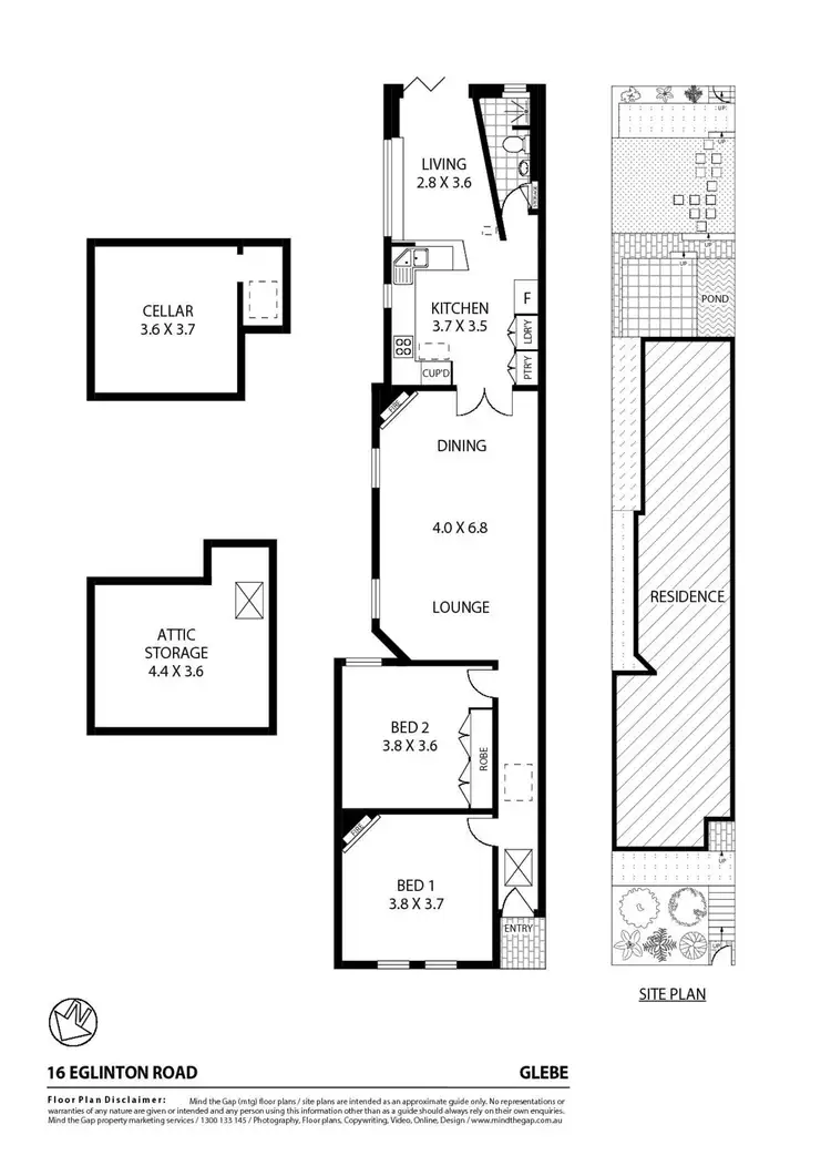 Floorplan of Homely house listing, 16 Eglinton Road, Glebe NSW 2037