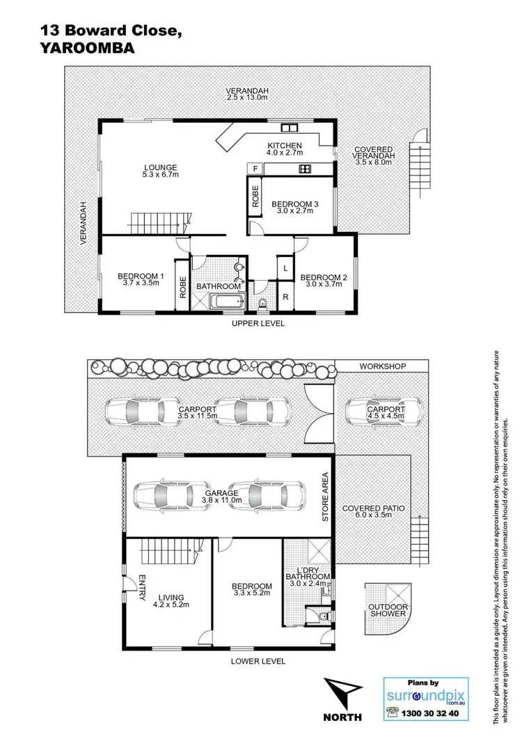 Floorplan of Homely house listing, 13 Boward Close, Yaroomba QLD 4573