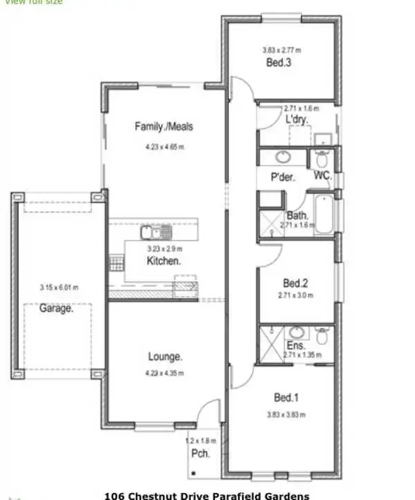 Floorplan of Homely house listing, 44 Chestnut Drive, Parafield Gardens SA 5107