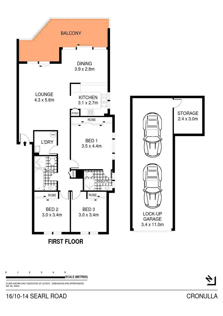 Floorplan of Homely apartment listing, 16/10 Searl Road, Cronulla NSW 2230