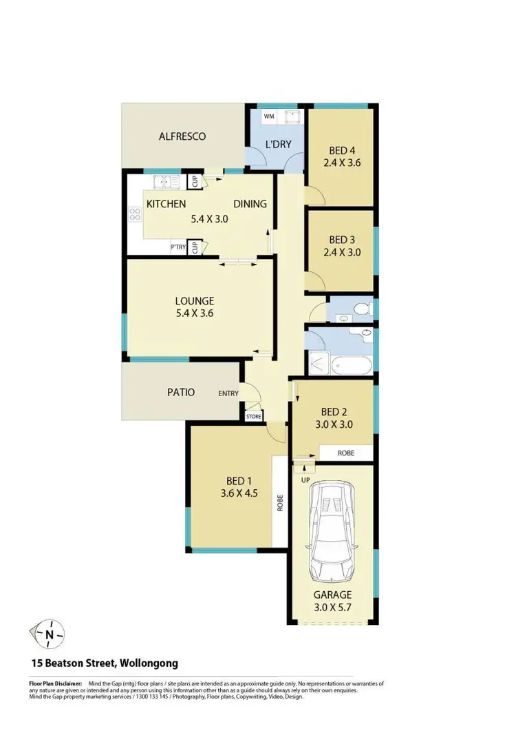 Floorplan of Homely house listing, 15 Beatson Street, Wollongong NSW 2500