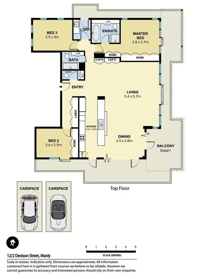 Floorplan of Homely apartment listing, Unit 12/2 Denison Street, Manly NSW 2095