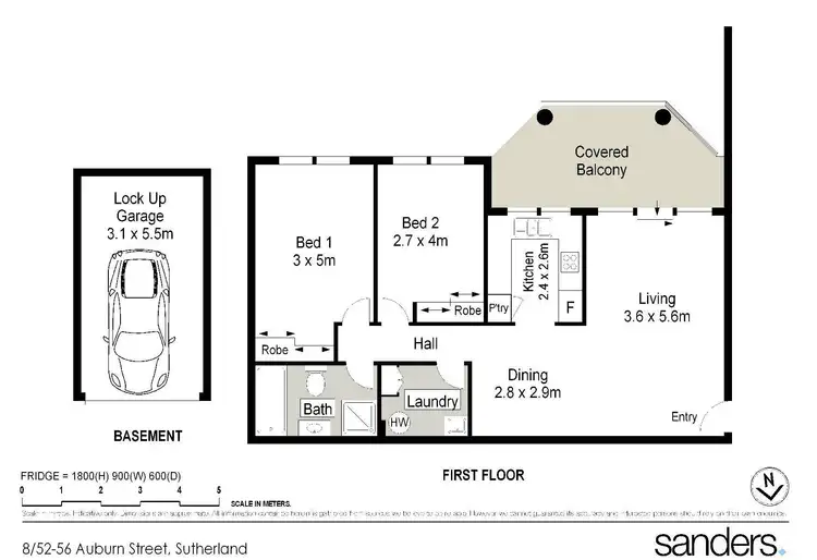 Floorplan of Homely unit listing, 8/52-56 Auburn Street, Sutherland NSW 2232